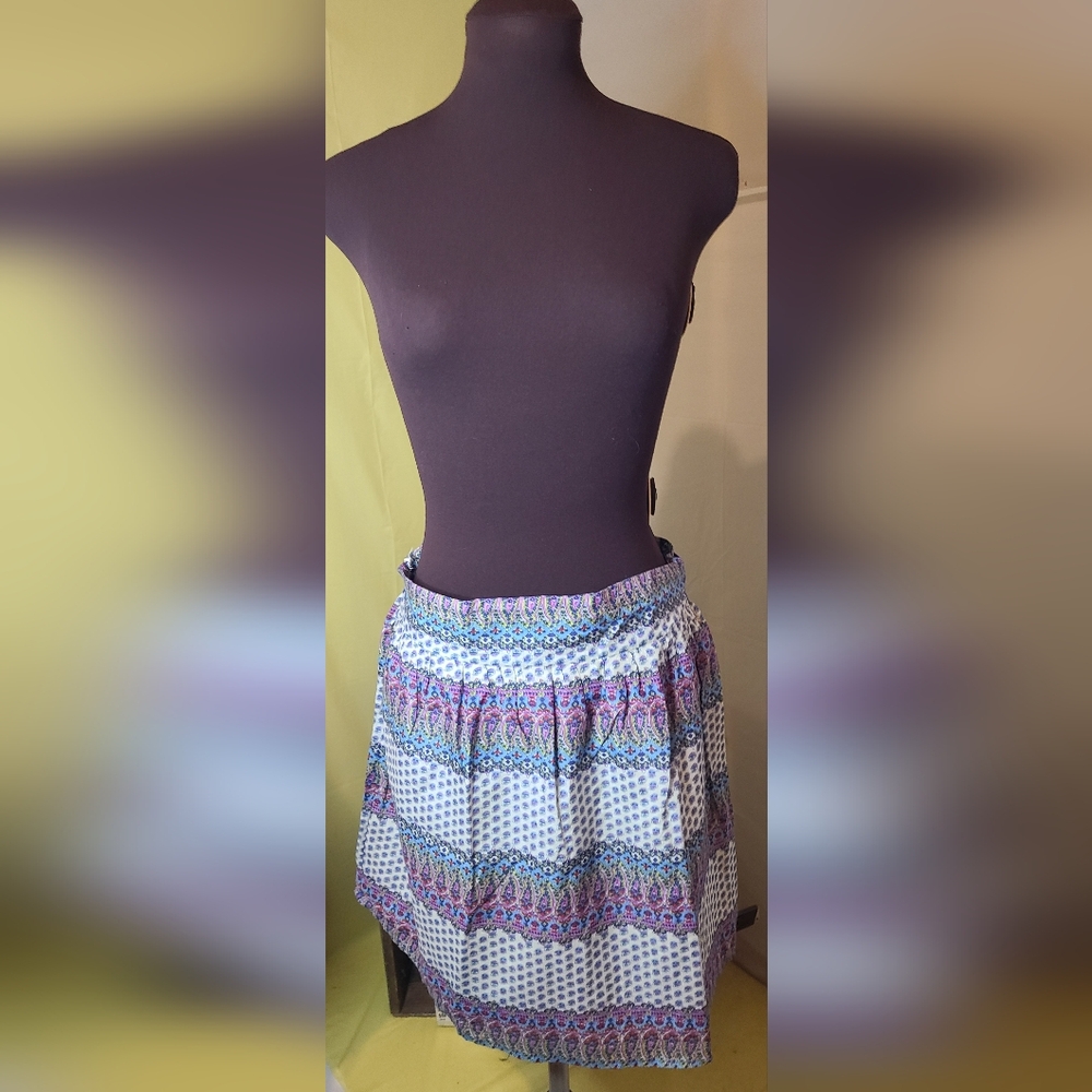 Hy & Dot Multi- Colored Multi Patterned Skirt Great For Spring/Summer. Sz L, EUC
